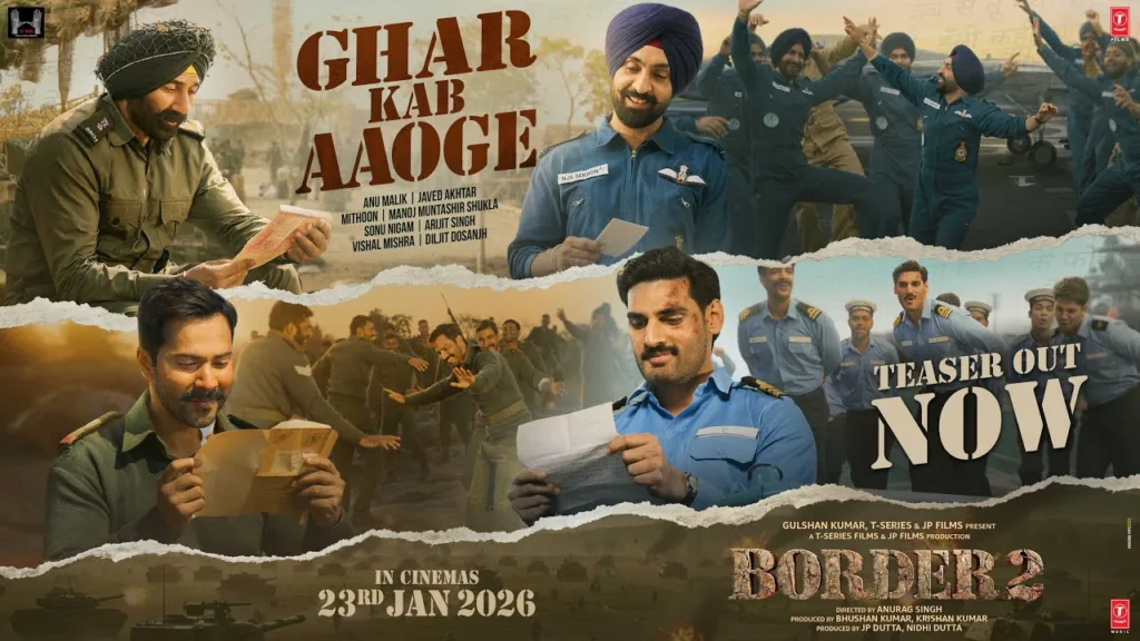 Ghar Kab Aaoge Lyrics - Border 2